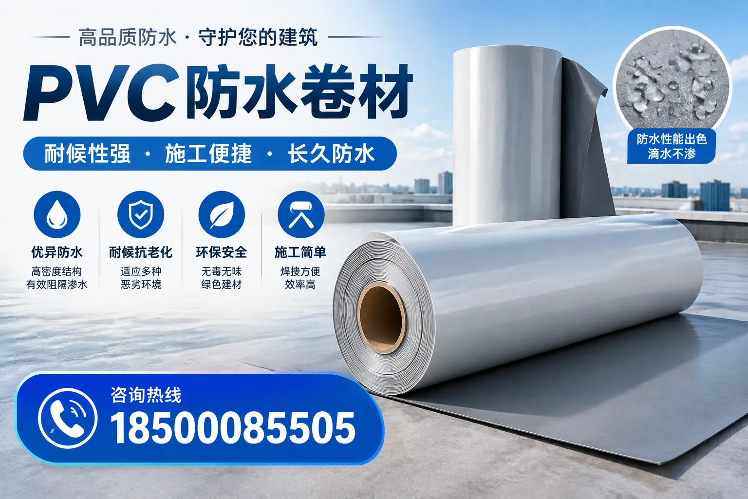 pvc防水卷材在池州的行业应用前景分析